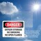 Signmission Oxygen Storage No Smoking No Open Flames Danger Sign, Vinyl Decal, 10in W x 7in L, 2PK OS-2PACK-DS-D-710-L-1853 - alternate 4